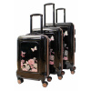 BORDERLINE Sada 3 škrupinových kufrov JB 2057 čierna