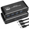 Prepínač KVM HDMI 8K/60Hz 4K/120Hz USB 3.0 pre dva počítače