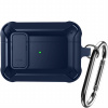 AppleKing superodolný obal s karabínou pre AirPods Pro - modrý - možnosť vrátiť tovar ZADARMO do 30tich dní