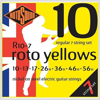 Struny na elektrickú gitaru 10-56 R10-7 7str.Rotosound niklové