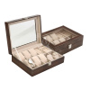 Šperkovnice na hodinky náušnice a prsteny, výběr barev Federika - Hnědá