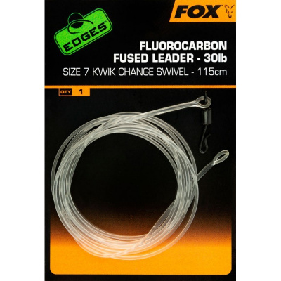 Fox Fluorocarbon Fused leader 30lb - size 10 kwik change swivel 115cm