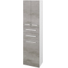 Dreja Vysoká skriňa s košom na bielizeň DOS SVD3Z2K 50 - N01 Biela lesk / Úchytka T01 / D01 Betón