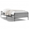 vidaXL Posteľný rám dub sonoma 75x190 cm kompozitné drevo a kov - Sivá - 90595-44858