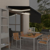 VidaXL Ručne rolovateľná markíza s LED závesom, 3 x 2,5 m, antracitová
