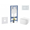 GEBERIT - Duofix Set předstěnové instalace, klozetu Gaia a sedátka softclose, tlačítko Sigma30, bílá/bílá mat SANI11CA3142B