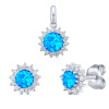 Ligot Strieborný opálový set ZAHARA - náušnice a prívesok JJJS2488BP