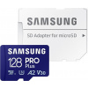 Samsung Micro SDXC karta 128GB PRO Plus + SD adaptér MB-MD128SA/EU