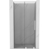 Mexen Velar, posuvné dvere do otvoru 90x200 cm, 8mm číre sklo, biely profil, 871-090-000-01-20