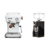 Ascaso Dream PID, Cloud White + Eureka Mignon Turbo, CR black