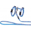Nobby Heart Light Blue postroj sVodítkom pre mačky modrý