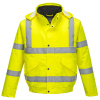 PORTWEST HI-VIS BOMBER S463 / Zateplený reflexný bomber - HV žltá XXS