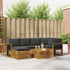 Rohová sofa sada s polštářem 7 pcs Přirozená a Anthracitová 3375142