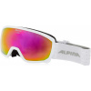 ALPINA Lyžiarske okuliare detské SCARABEO JR. white-white m. Q-LITE pink