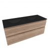 Naturel Koupelnová skříňka 2 zásuvková s umyvadlem Savona 118x53x44,8 cm dub Halifax mat SAVONA2120DHC