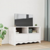 zahrada-XL TV stolík Drammen Biela 99 x 43 x 55 cm Borovicový masív 42003043