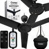 STROPNÝ VENTILÁTOR S VETRÁKOM TICHÝ ČIERNY VETRÁK 90 cm + PILOTOVÝ ČASOVAČ