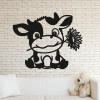 Drevená nálepka na stenu - Kravička Vyberte si rozmer výrobku:: 87x70, Vybrať dekor:: Buk Bavaria