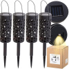 MG Lantern Stars solárna lampa 4 ks, čierna