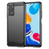 Techsuit Carbon Silicone puzdro pre Xiaomi Redmi Note 11 / Note 11S – čierne KF238523
