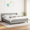 vidaXL Boxspring posteľ s matracom bledosivá 180x200 cm látka - Sivá - 167154-101506
