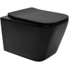 Rea Julio čierne WC bez okrajov so sedadlom, matné, REA-C6550