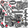 Wertykulator NAC 40 cm 4100 W (SCERATOR Benzínový prevzdušňovač trávy NAC LONCIN 196 cm3 40cm 2 VALCE 2v1)