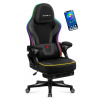 Huzaro Force 4.6 rgb black herné stolička, látka RGB, opierka nôh, polohovateľná, nastaviteľná opierka hlavy, čierna