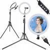 Krúžková LED lampa Ring 26 cm 60 W USB Statív Makeup TikTok YouTube