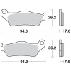 MOTO-MASTER platničky GF031 NITRO RACING SINTER METAL SOFT:22,(NITRO SPORT),KTM