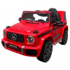 mamido Elektrické autíčko Mercedes G63 v červenej farbe s penovými kolesami EVA, mäkká sedačka, licencovaný model
