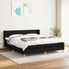 zahrada-XL Posteľný rám boxspring s matracom čierny 180x200 cm látka 3130131