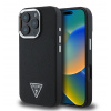 Guess PU Grained Triangle Logo Zadný Kryt pre iPhone 16 Pro Black 14540453