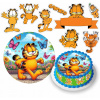 DIGITÁLNA TLAČ Jedlý obrázok na tortu GARFIELD MAČKA BAJKA + POSTAVY TEXT 26