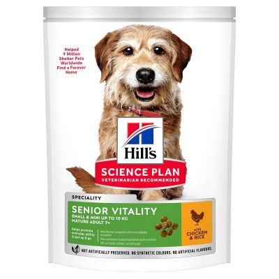 Hill’s Science Plan Canine Mature Adult 7+ Senior Vitality Small & Mini Chicken 1,5 kg (EXPIRACE 08/2023)