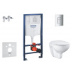 Grohe Solido set predsten.inštal.,klozetu Bau Ceramic+doska SoftClose+tlač.Even,Chróm SANI15BB1100