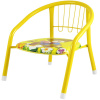 FunPlay Child-010-Yellow Detská stolička s pískajúcim podsedákom, kovová, 36x36x36cm, žltá