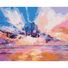 ZUTY Maľovanie podľa čísel RUŽOVÝ VÝCHOD SLNKA Rámovanie vypnuté plátno na rám Rozmer 80x100 cm