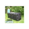 Plastový kompostér 1200l, čierny MODULE COMPOGREEN
