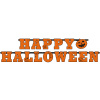 Banner Happy Halloween oranžový 210cm