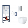 Grohe Rapid SL Set predstenovej inštalácie, klozetu, dosky SoftClose, tlačidla Skate Cosmopolitan a súpravy na vhadzovanie tabliet, Triple Vortex, matný chróm SANI11BB2136-GR