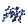 Skleněné korálky broušené ohňovky 3 mm Varianta: 20 23980/21435 modrá safírová, Balení: 5 g