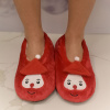 Dámske plyšové červené ponožky Santa Cozy