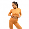 Nebbia Crop top s dlouhým rukávem ELEVATED 468 oranžový - XS