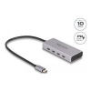 Delock - Rozbočovač - 10 Gbps, PD 85 Watt, with 30 cm connection cable - 5 x USB-C - desktop (64235)