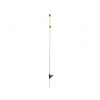 KERBL 444291 ohradníková sklolaminátová tyč 110cm, 1 hrot, Ø10x8mm, 1 nášľap, izolátor hlavy, žltá