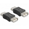 Delock USB Adapter, USB A čierny samica/samica (spojka)