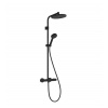 Hansgrohe Activera S Sprchový set s termostatom, priemer 24 cm, 2 prúdy, EcoSmart, matná čierna 28078670-HG