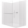CERANO - Sprchová zástena Walk-in Crystal TL/P - 8 mm - bezvzperový systém + polička/držiak na uteráky - chróm, transparentné sklo - 140x140x200 cm