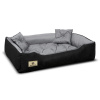 AIO Posteľ Prestige 130x100 / 145x115cm šedo-čierna